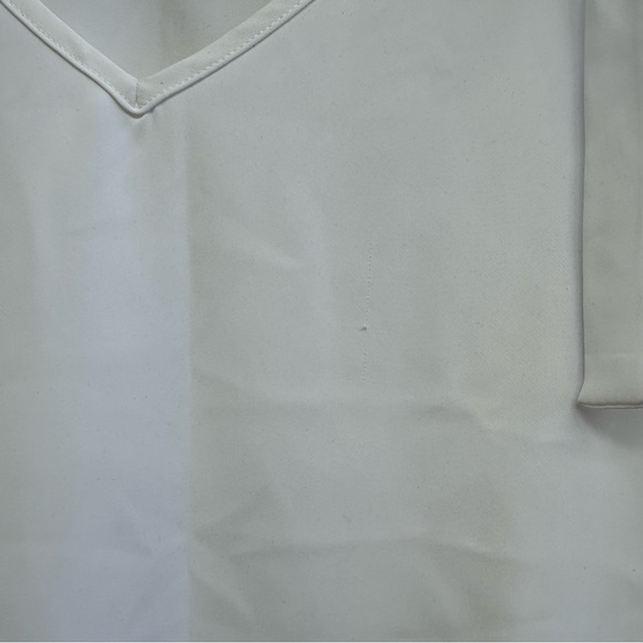 BLENCOT V Neck Bow Tie Strap Sleeveless Blouse White Size XL - Picture 3 of 6